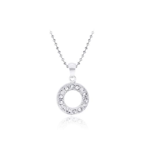 12VICTORY Circle Crystal Necklace